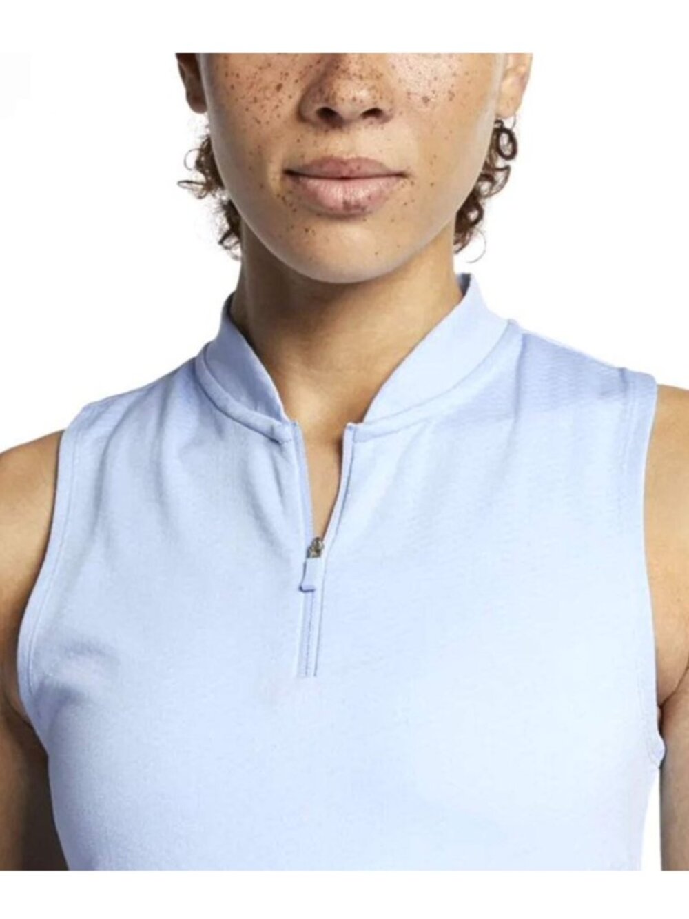NIKE Women's Dri-FIT Blade Sleeveless Golf Polo | Medium | 1/4 Zip Gray NEW - Picture 10 of 10